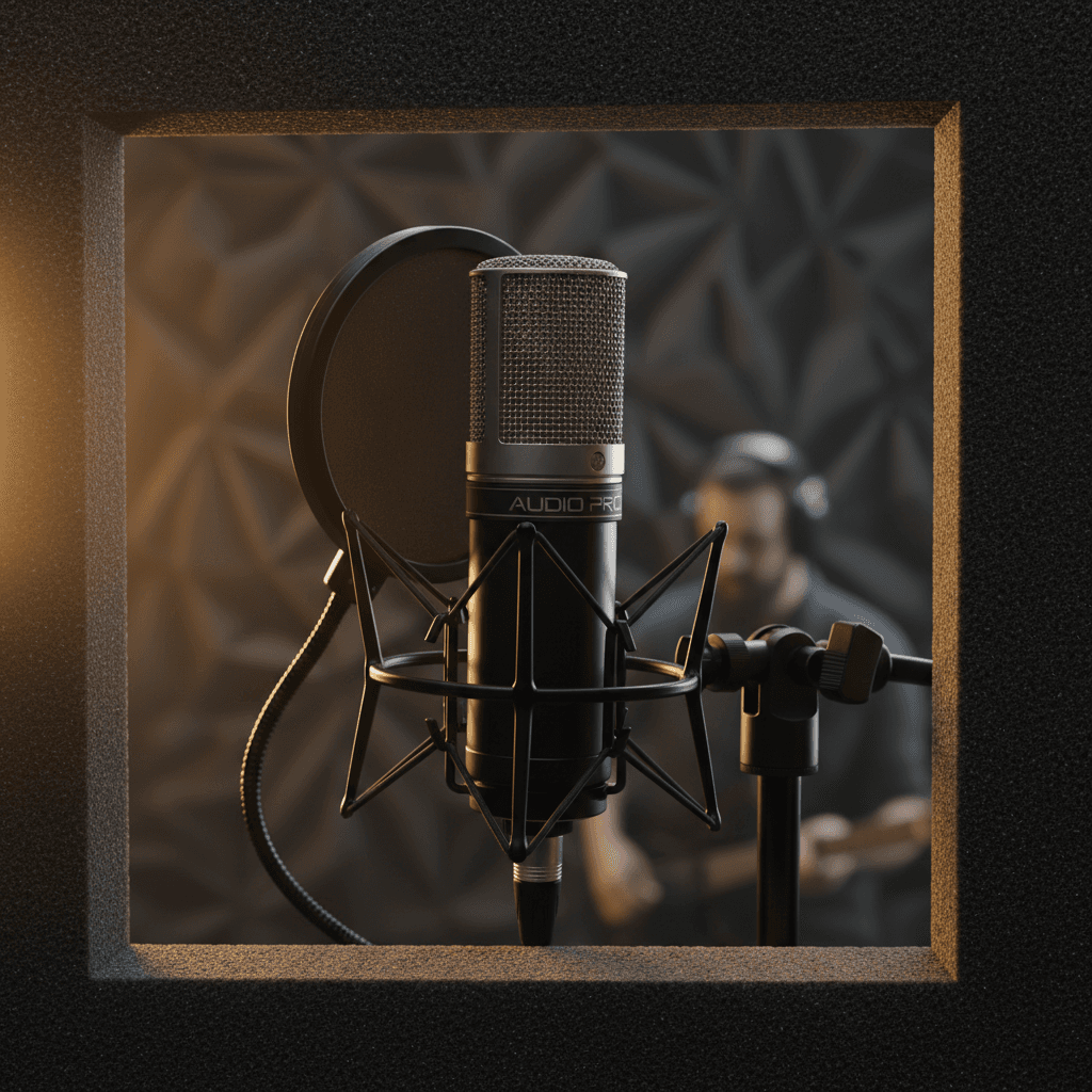 Professional audio recording equipment detail